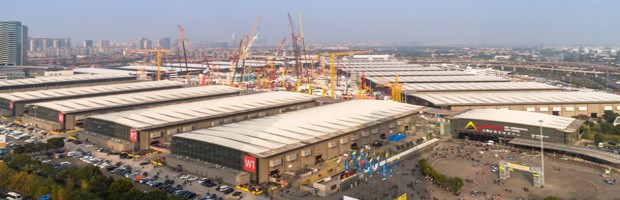  bauma China（上海宝马展） 2014 覆盖了17个展馆以及室外展区